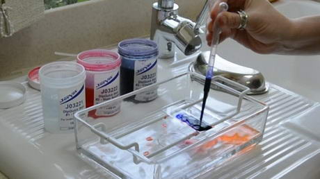 Staining a Blood-Smear Slide<br>for Microscopic Analysis